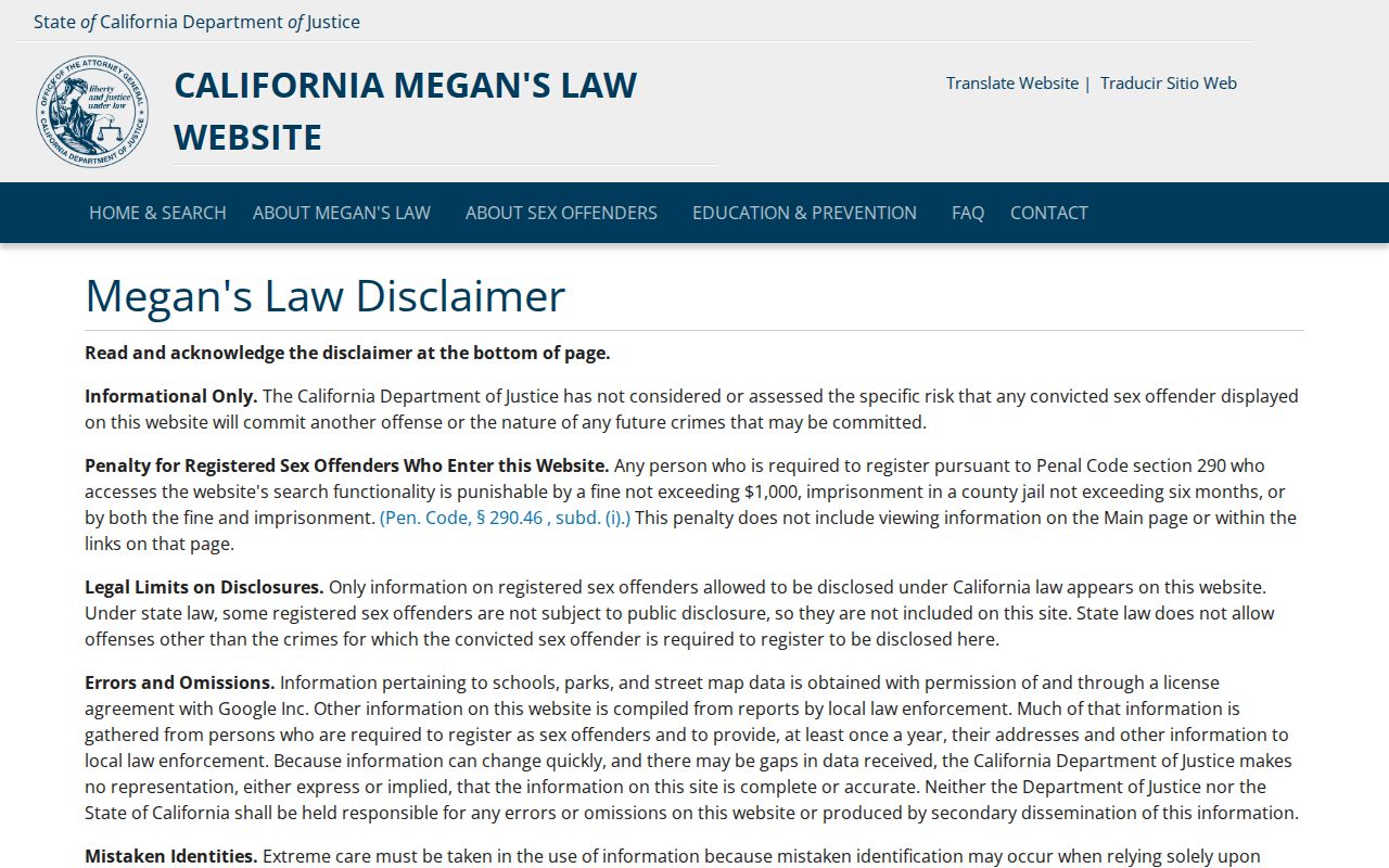 Los Gatos neighbors California public offender registry search