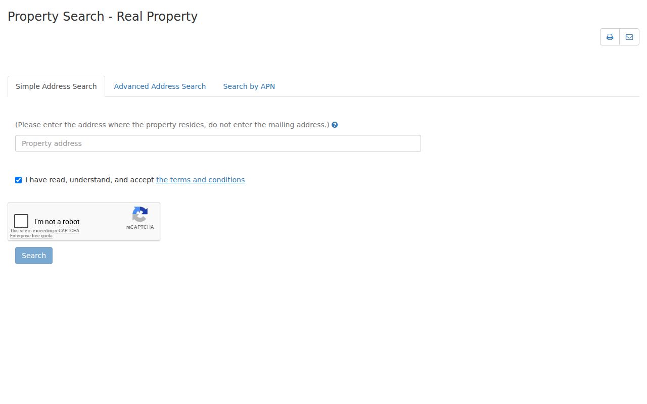 Los Gatos street directory county real property search